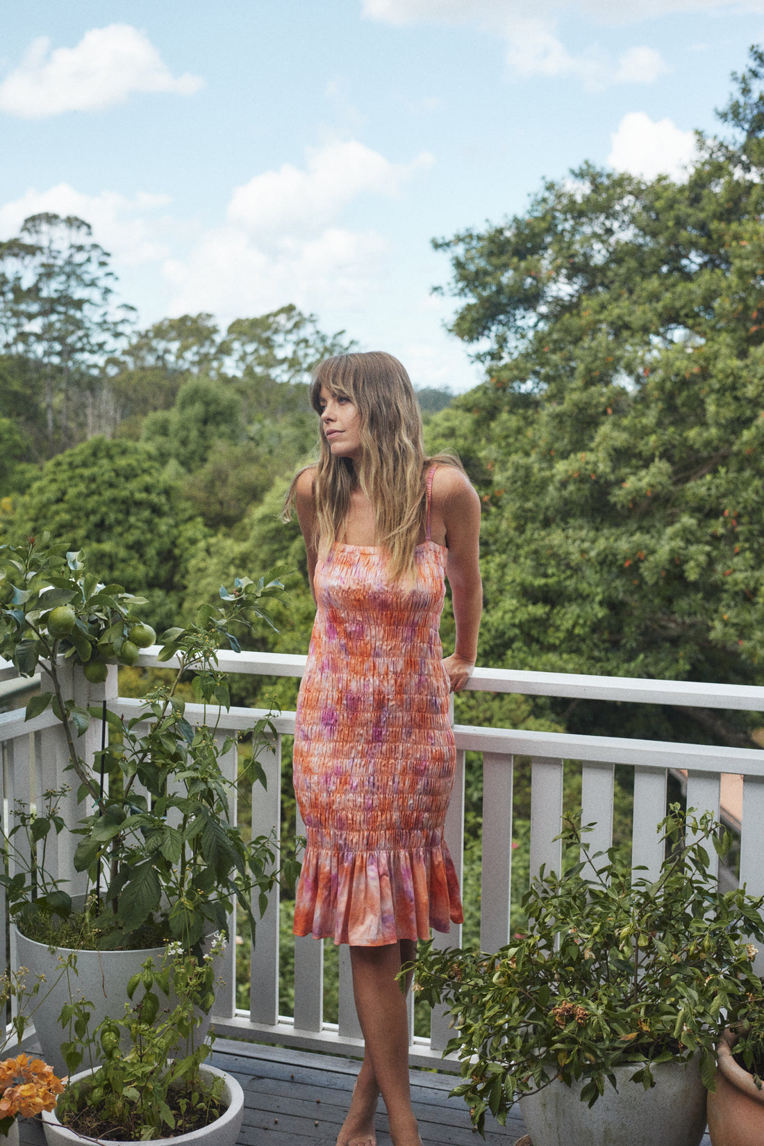 Ayu Ruched Slip Dress