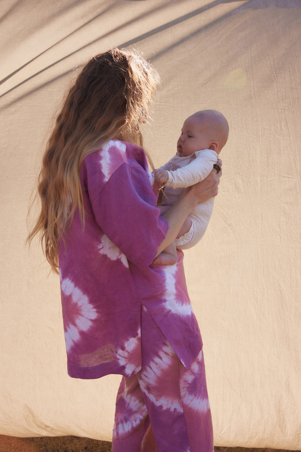 Dewi Print Linen Feeding Shirt