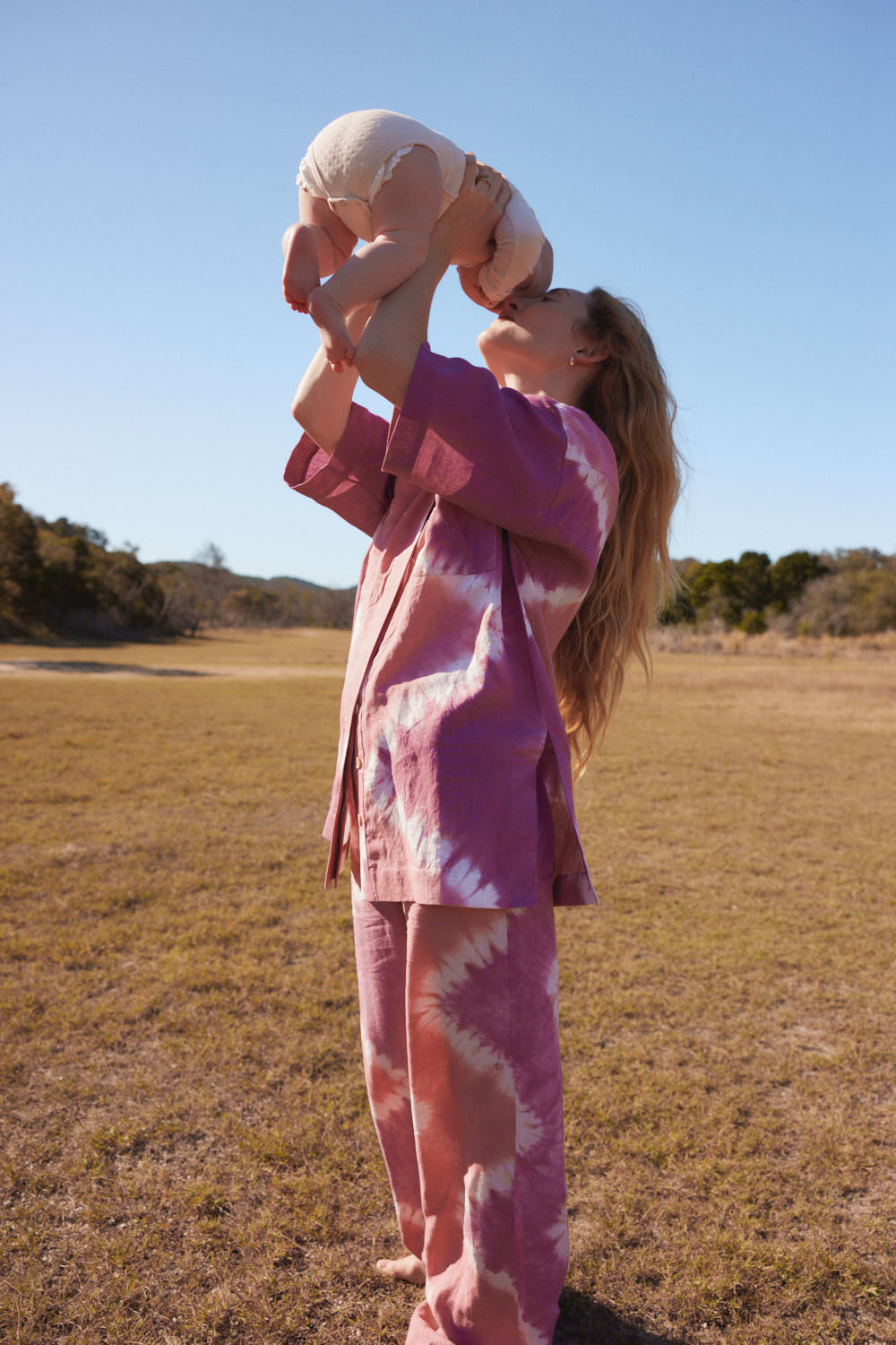 Dewi Print Linen Feeding Shirt