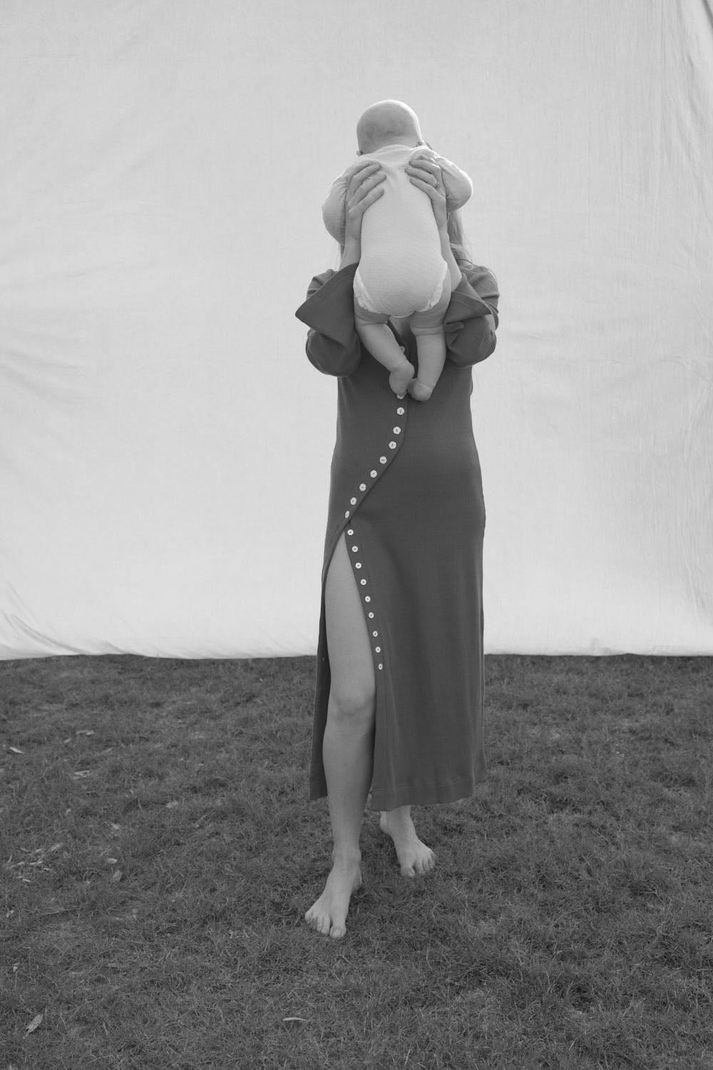 Bulan Bell Sleeve Rib Dress