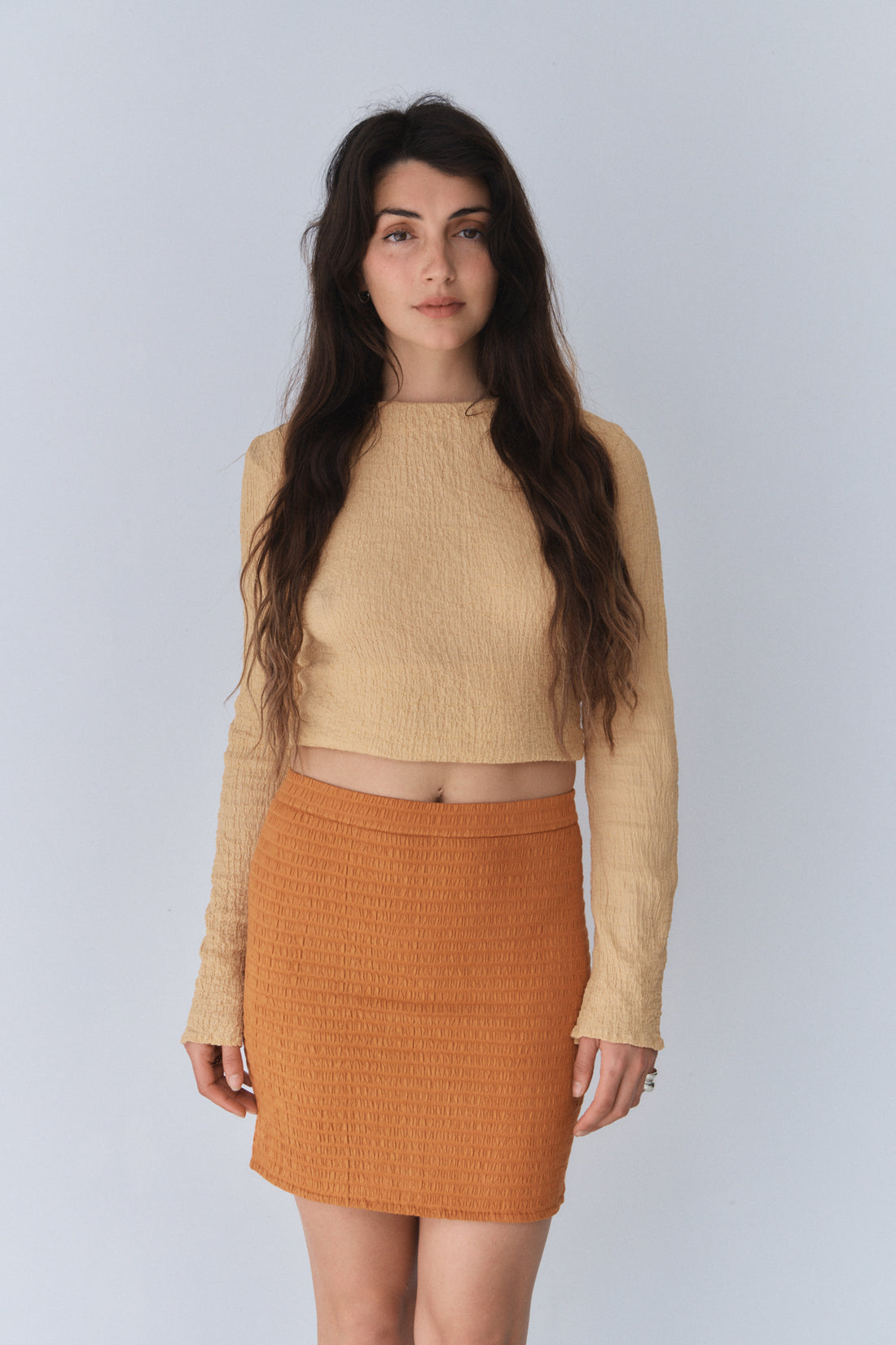 Asri Ruched Mini Skirt