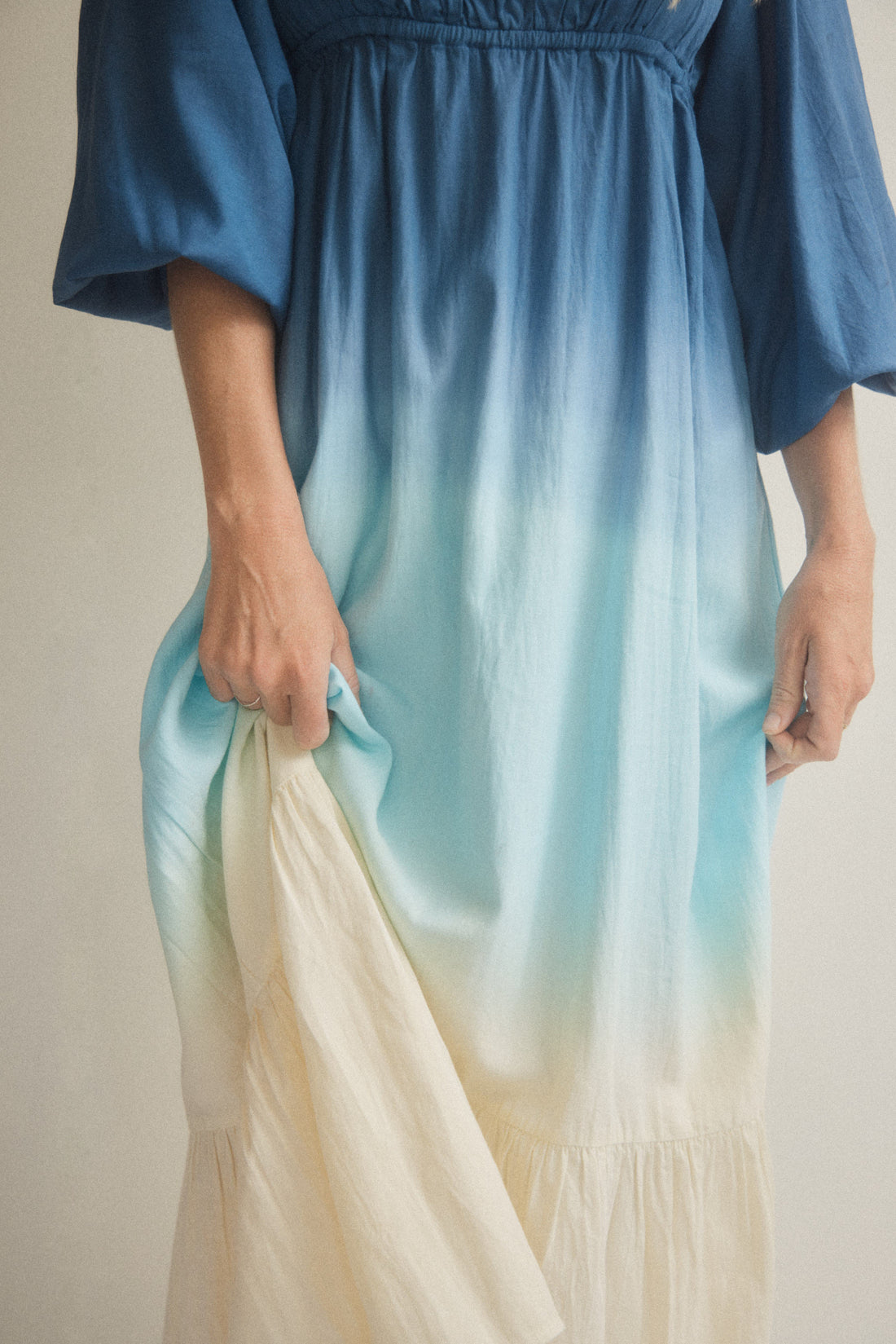 Citra Bell Sleeve Dip Dye Dress
