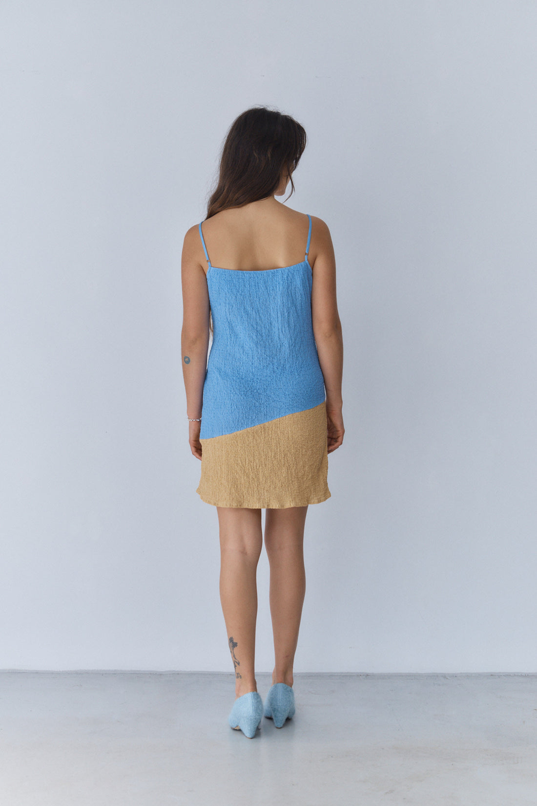 Endah Spliced Mini Dress