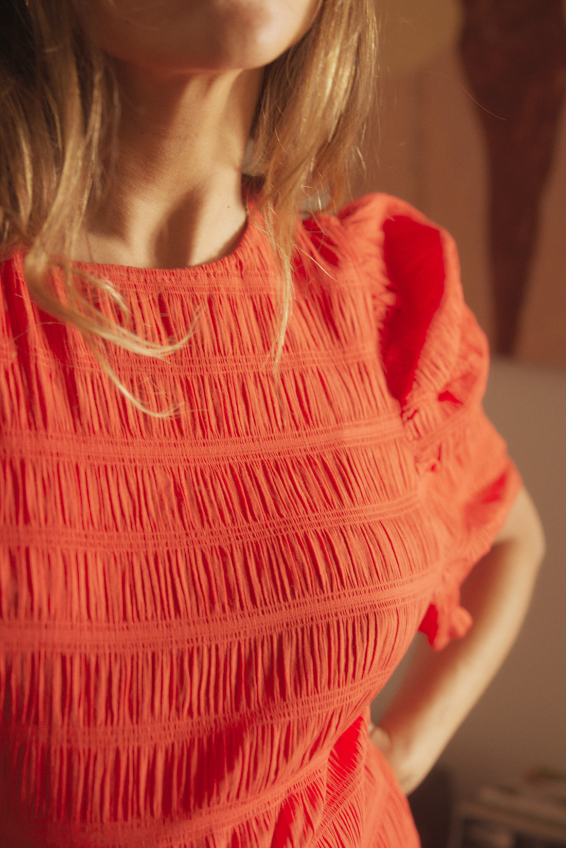 Mawar Cotton Ruched Dress