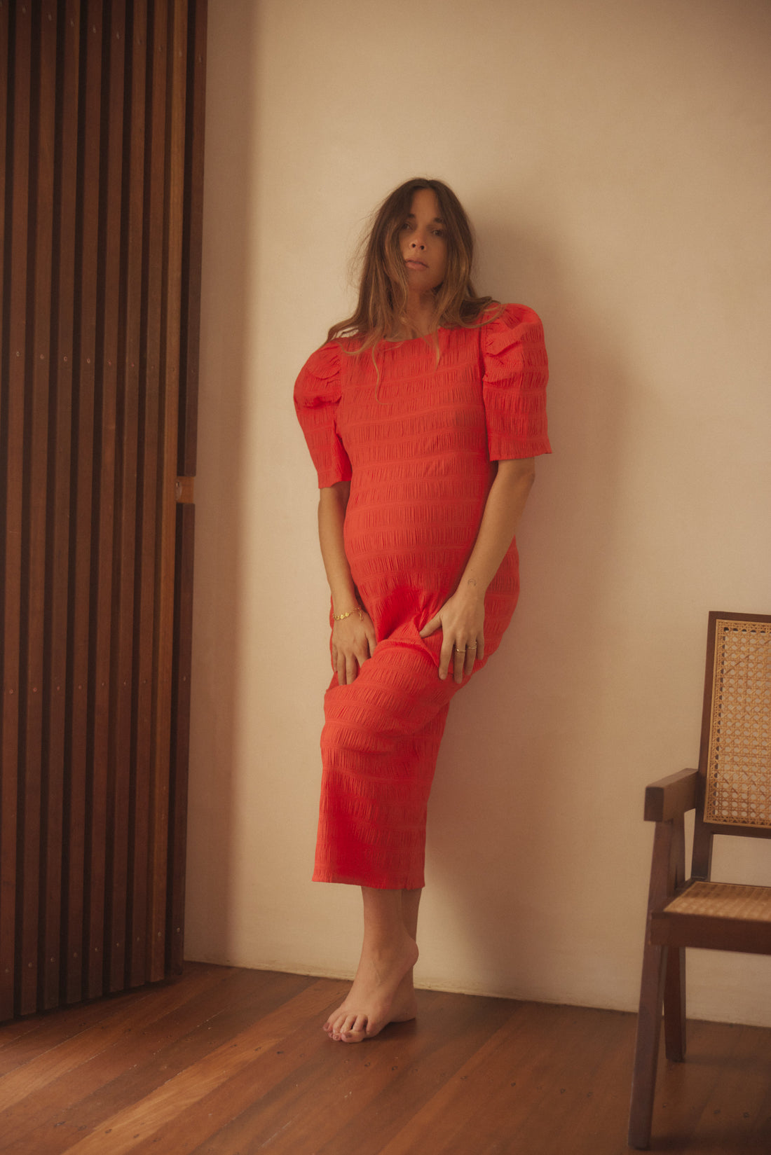 Mawar Cotton Ruched Dress