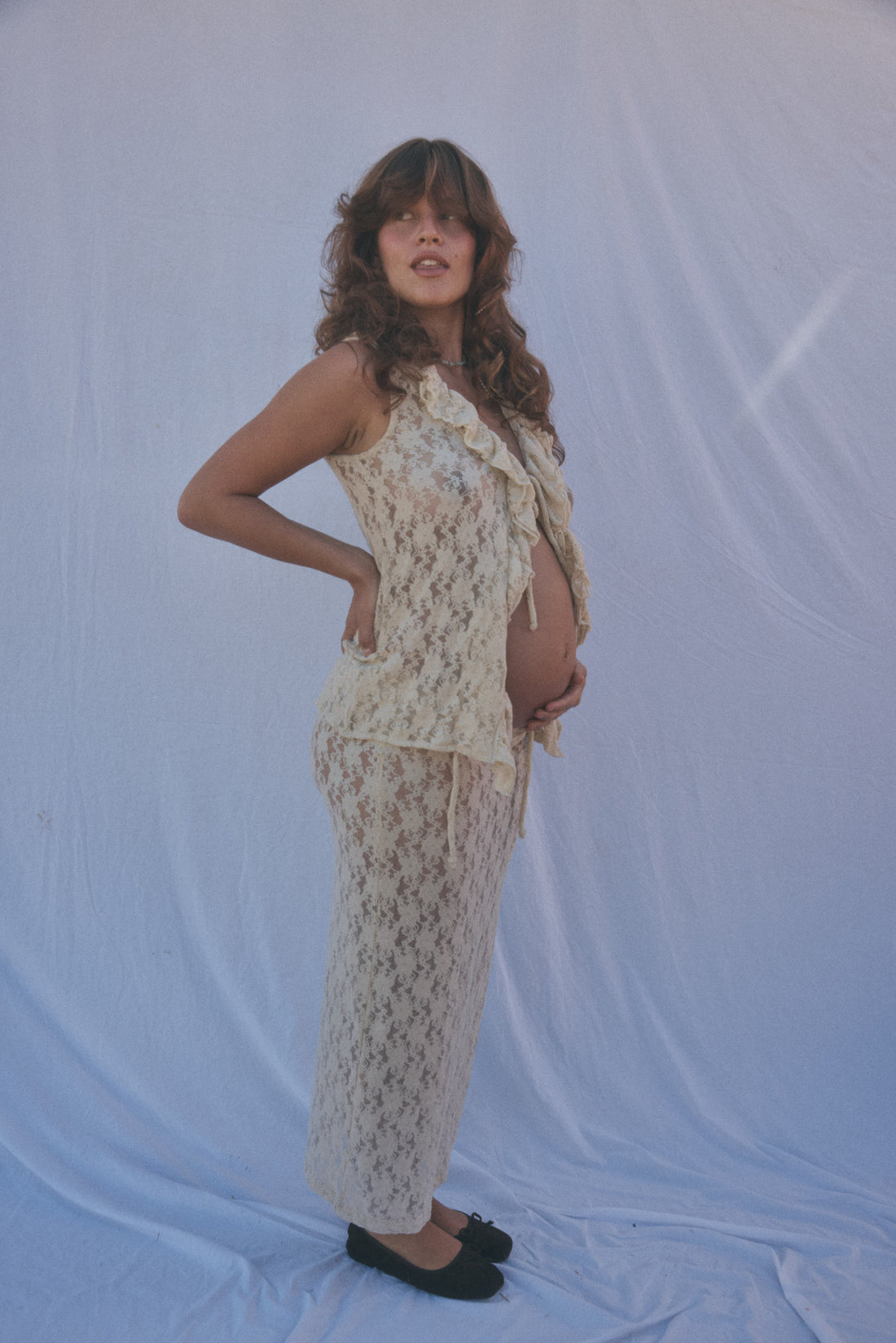 Uma Stretch Lace Sleeveless Top
