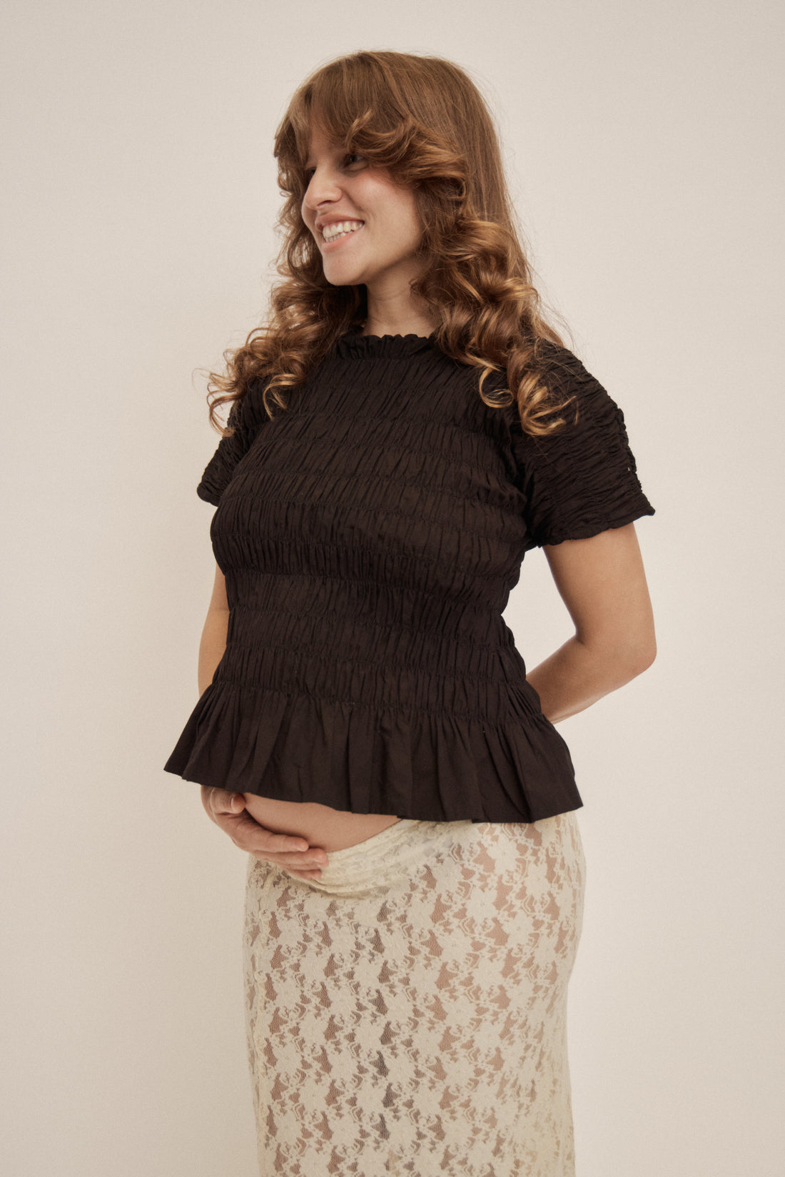 Sari Cotton Ruched Top