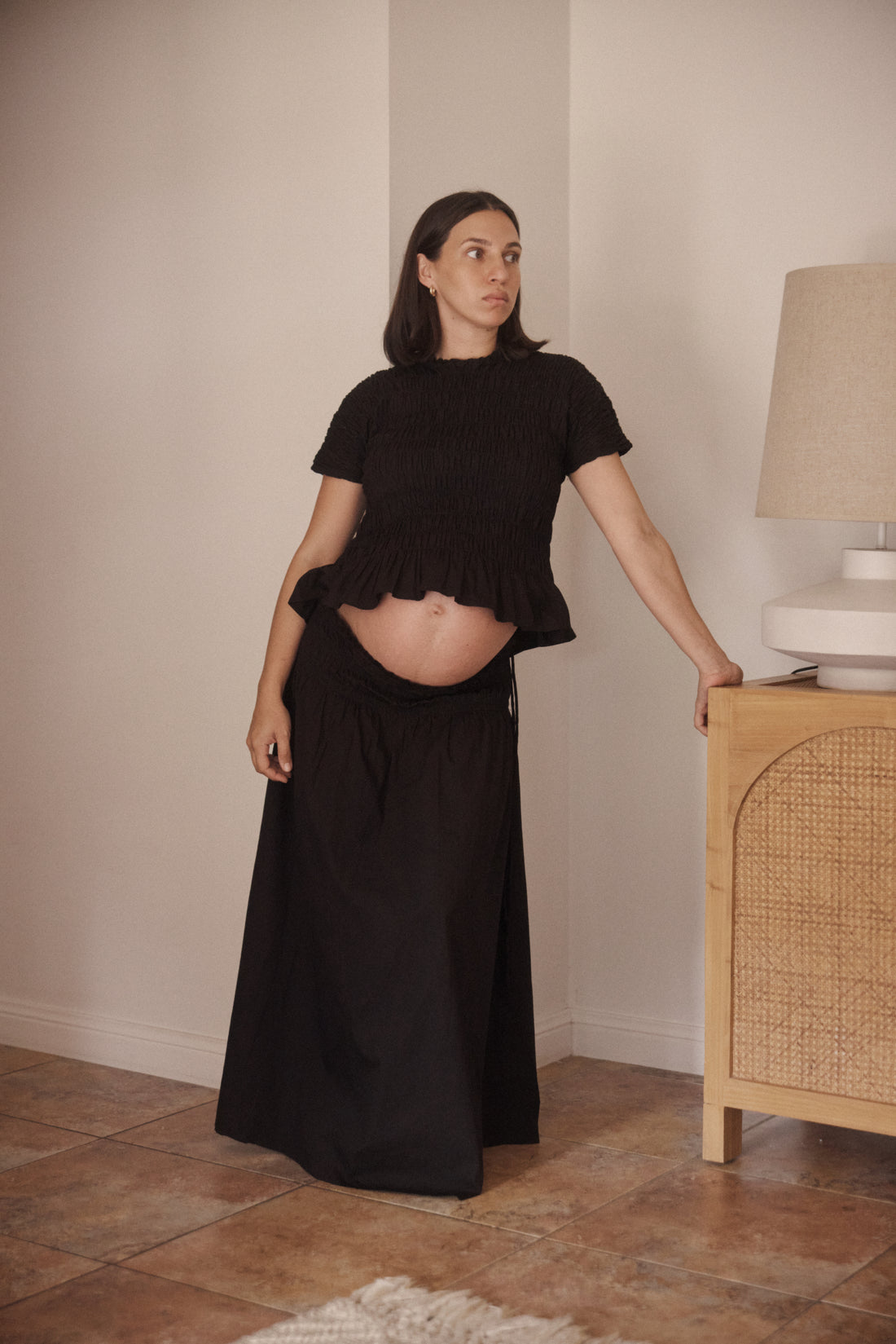 Sari Cotton Stretch Waist Skirt