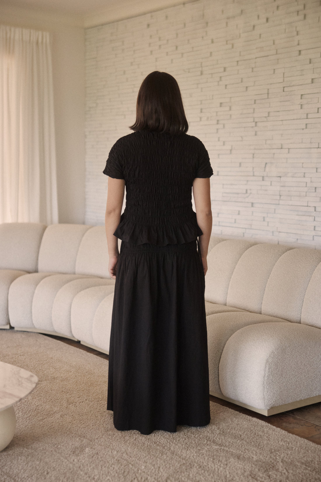 Sari Cotton Stretch Waist Skirt