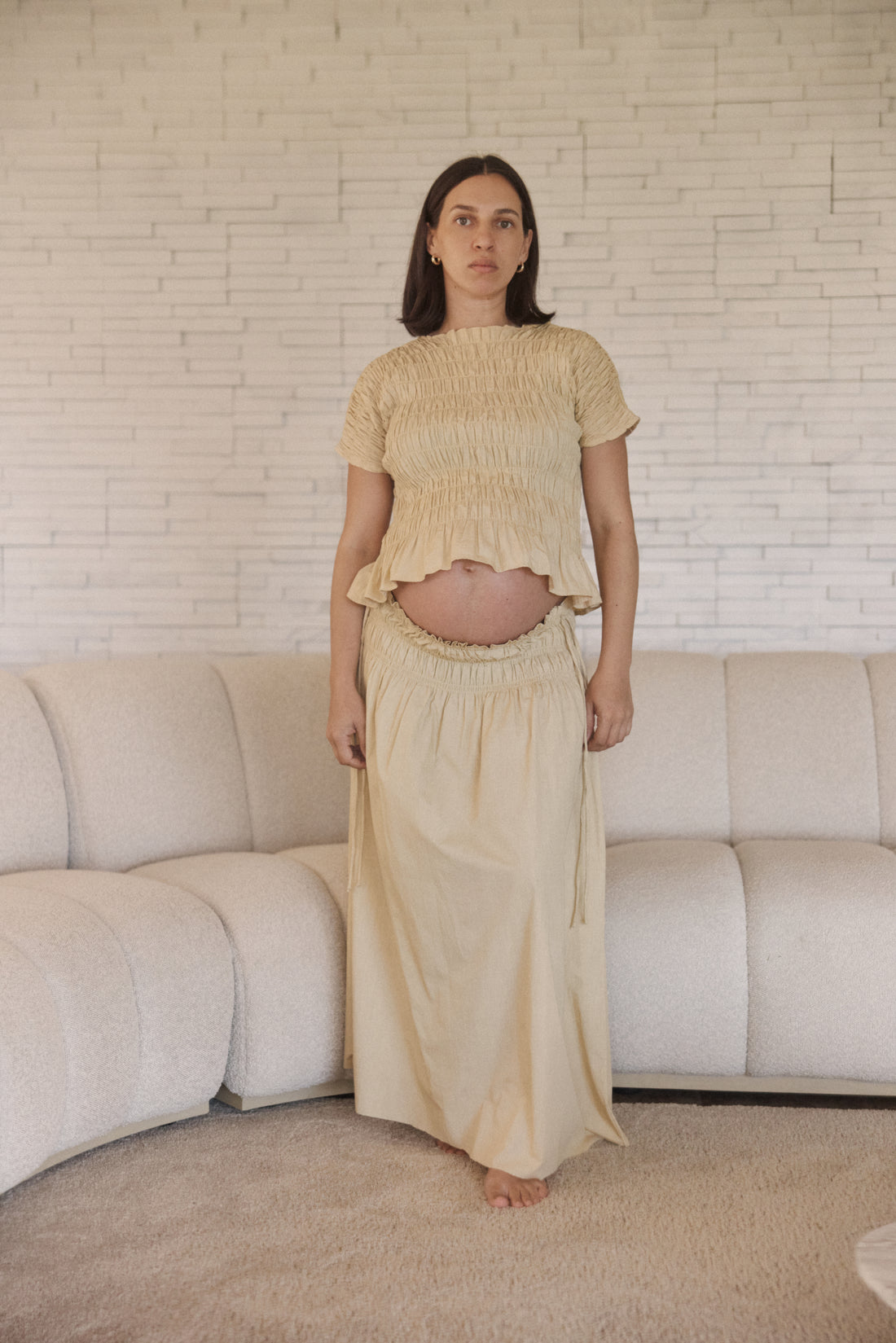 Sari Cotton Stretch Waist Skirt