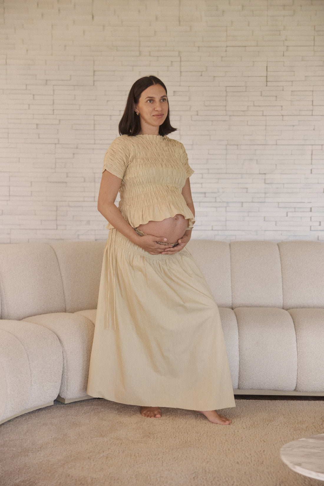 Sari Cotton Stretch Waist Skirt