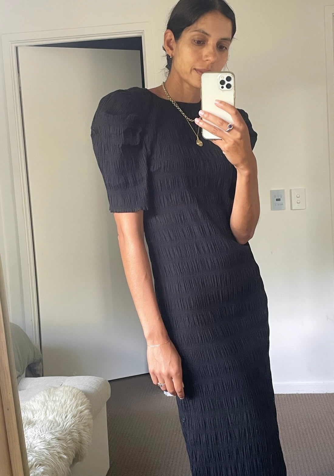 Mawar Ruched Midi Dress