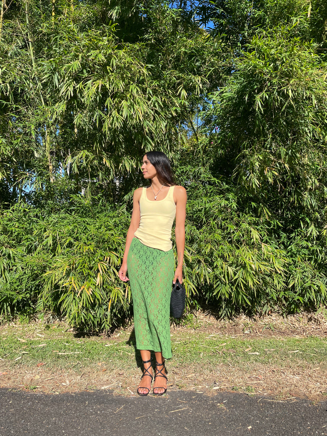 Uma Stretch Lace Skirt